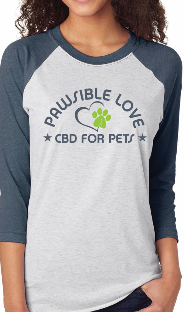 3/4 sleeve Pawsible Love Baseball T-shirt